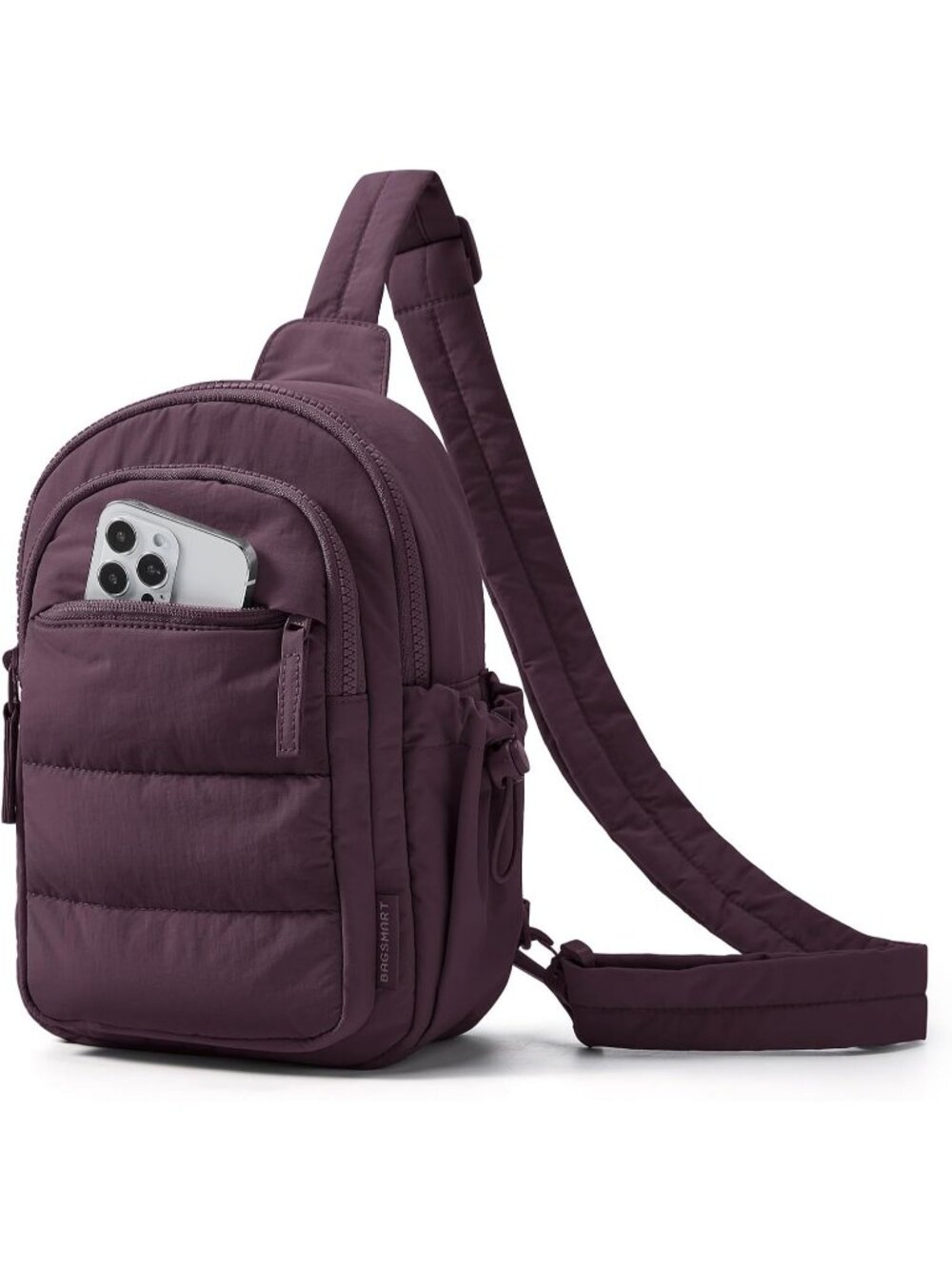 Women's Grape Puffer Sling Hobo Purse Fanny Pack Travel Crossbody Bag